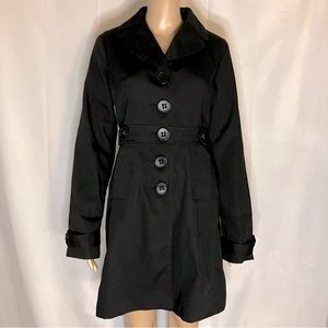 Costa Blanca Black Trench Coat